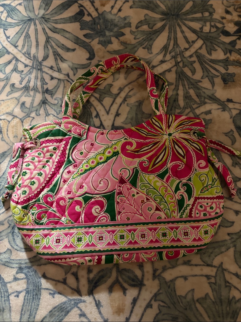 VB Pink Paisley Quilted Bag